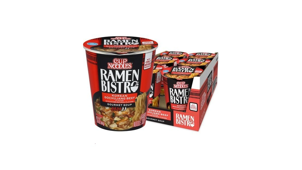 Nissin Cup Noodle Ramen Bistro, Korean Gochujang Beef, 3.1 Ounce