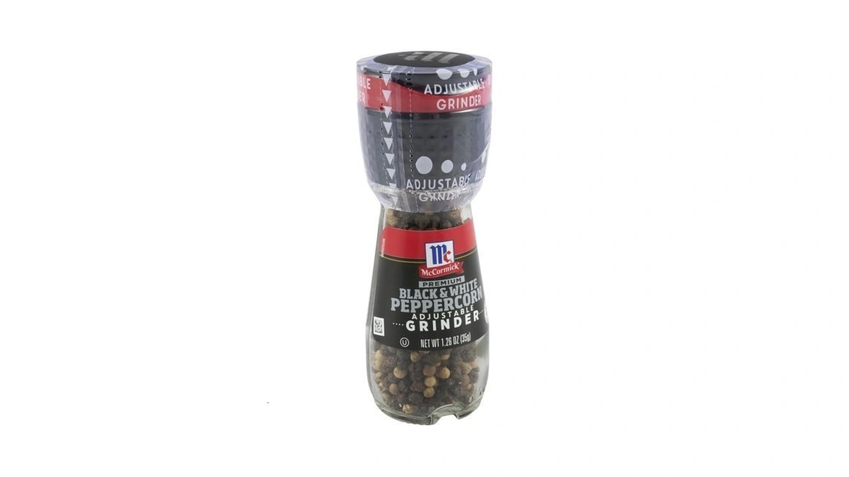 Mccormick Premium Black & White Peppercorn Adjustable Grinder, 1.26 Oz
