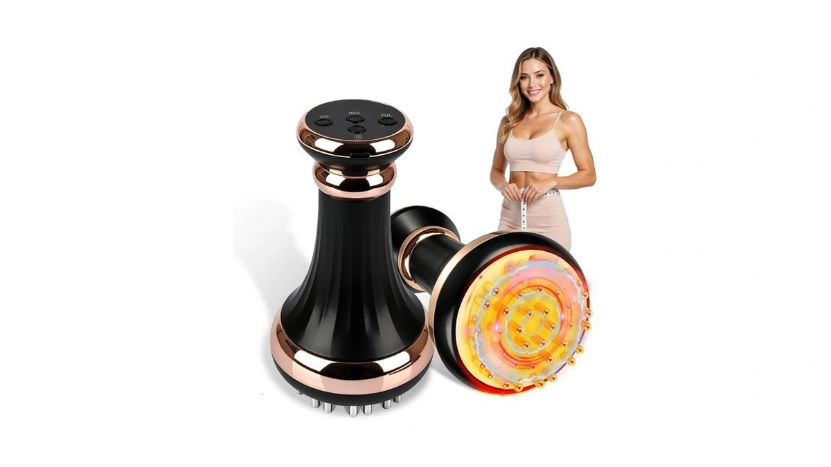 4-in-1 Lymphatic Drainage Massager & Anti-cellulite Massage Tool, 35-levels Facial