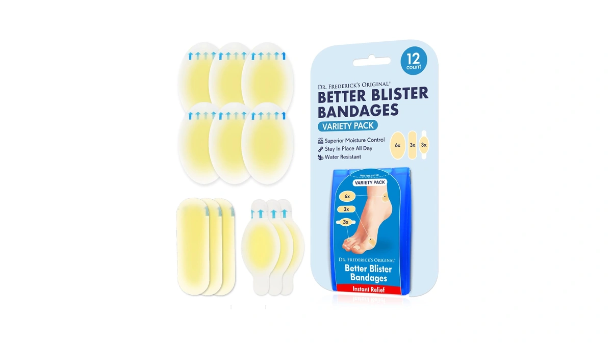 Dr. Frederick's Original Better Blister Bandages For Feet, 12 Ct