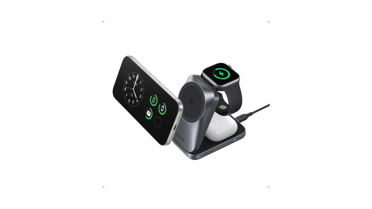 Anker Prime 25w Qi2.2-certified Palm-sized 3-in-1 Foldable Magsafe Charger
