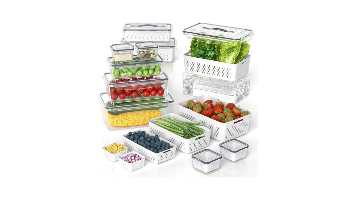 Boichu 10pack Fruit Storage Containers For Fridge With Colander And
