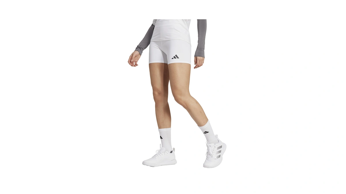 Adidas Women's Techfit Volleyball Shorts, White, Medium/5"