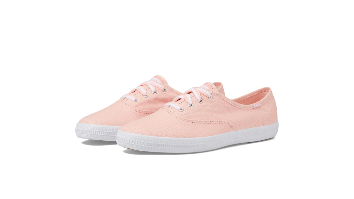 Keds Women's Champion Seasonal Canvas Sneaker, Coral, 5.5 Wide
