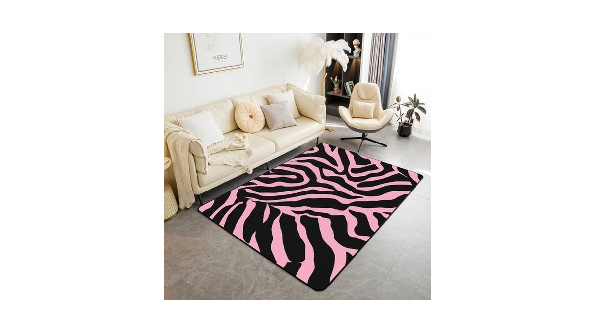Feelyou Zebra Print Area Rug 3x5 Living Room Rugs For