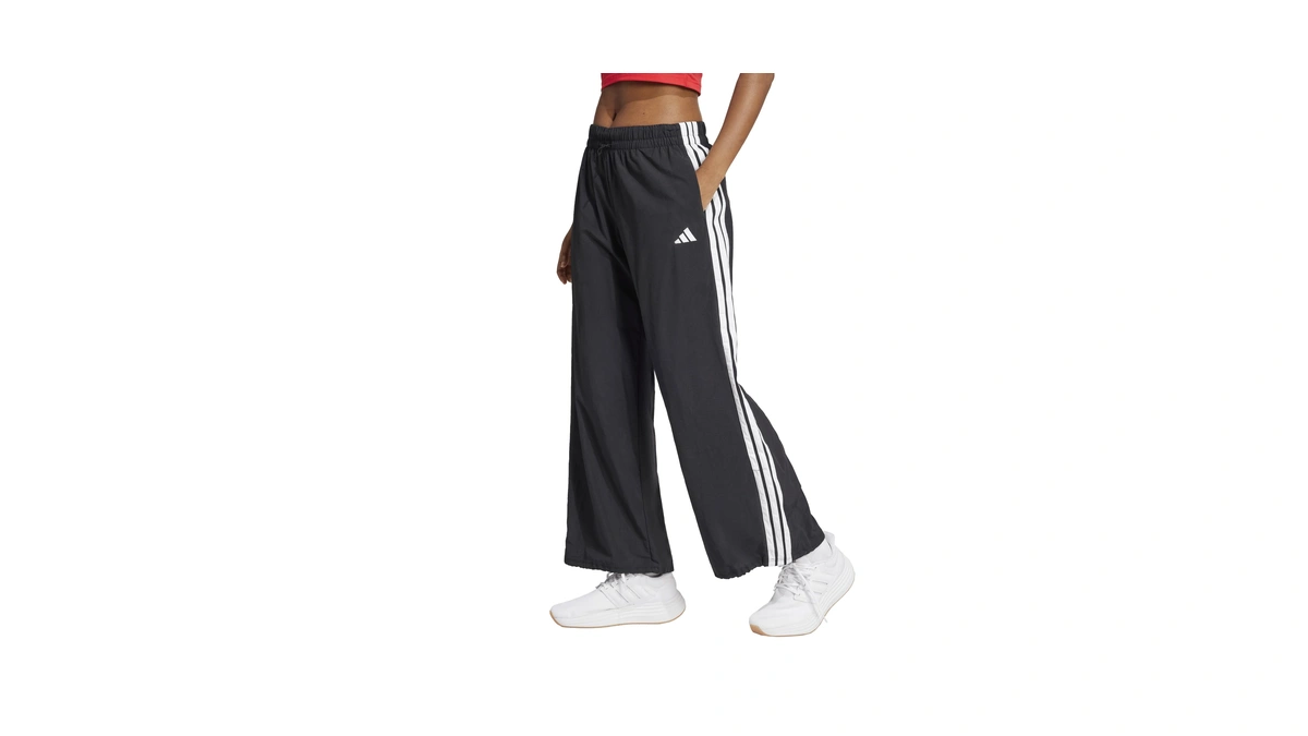Adidas Womens 3-stripes Woven Sportswear Pants, Black/white, X-large