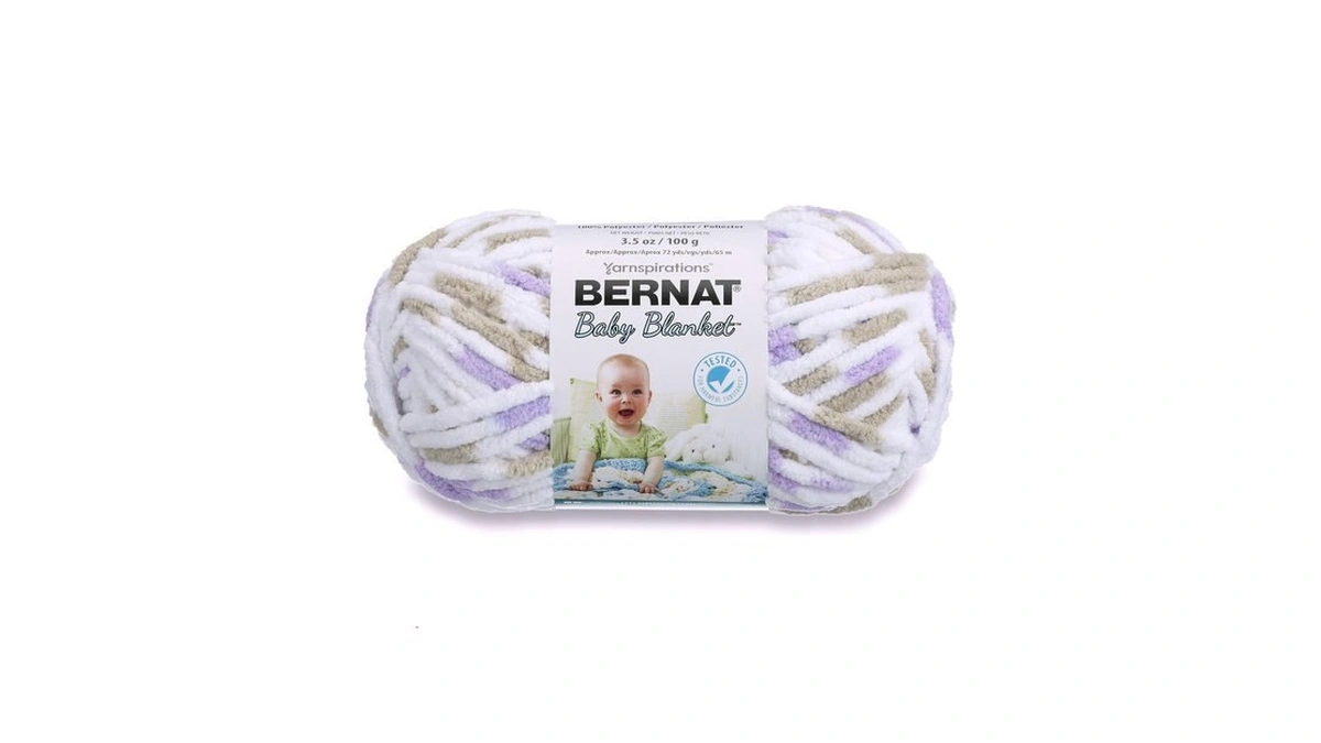 Bernat Baby Blanket Yarn For Crocheting Soft, Little Lilac Dove