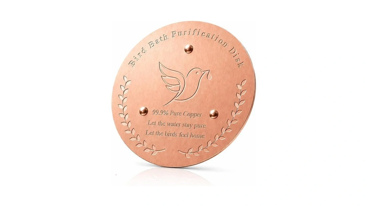 Oriental Elife Bird Bath Copper Disk, Made Of 99.99% Pure
