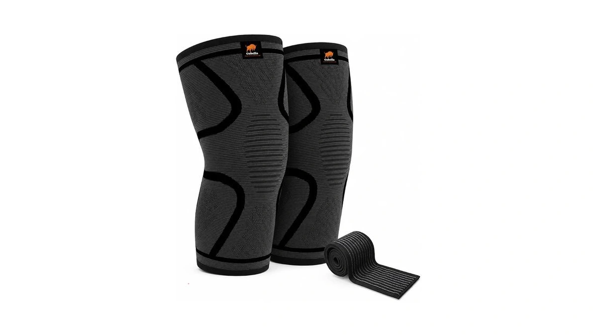 Cubella Compression Knee Sleeve (2‑pack) – Elastic, Breathable Nylon Sports