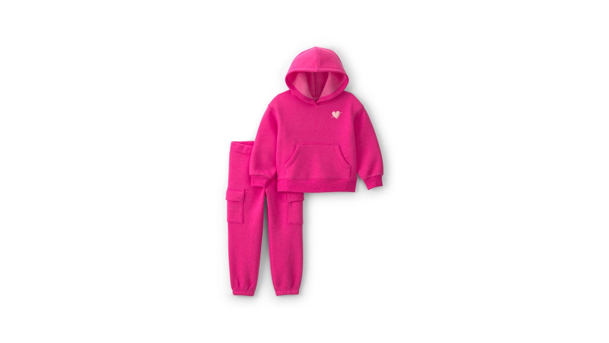 Carter's Girl 2-piece Pant Set, Pink Heart, 5t
