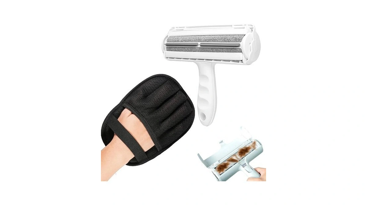 Shuielai 2-in-1 Pet Hair Remover Set – Grooming Mitt &