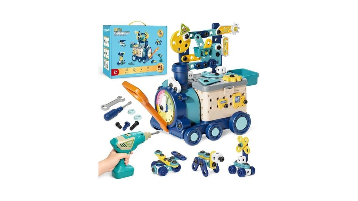 Stem Toys For Kids Ages 3-8, 190pcs Train Building Set