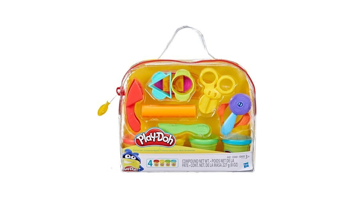 Play-doh Starter Set 9-piece Kit With Storage Tote & 4