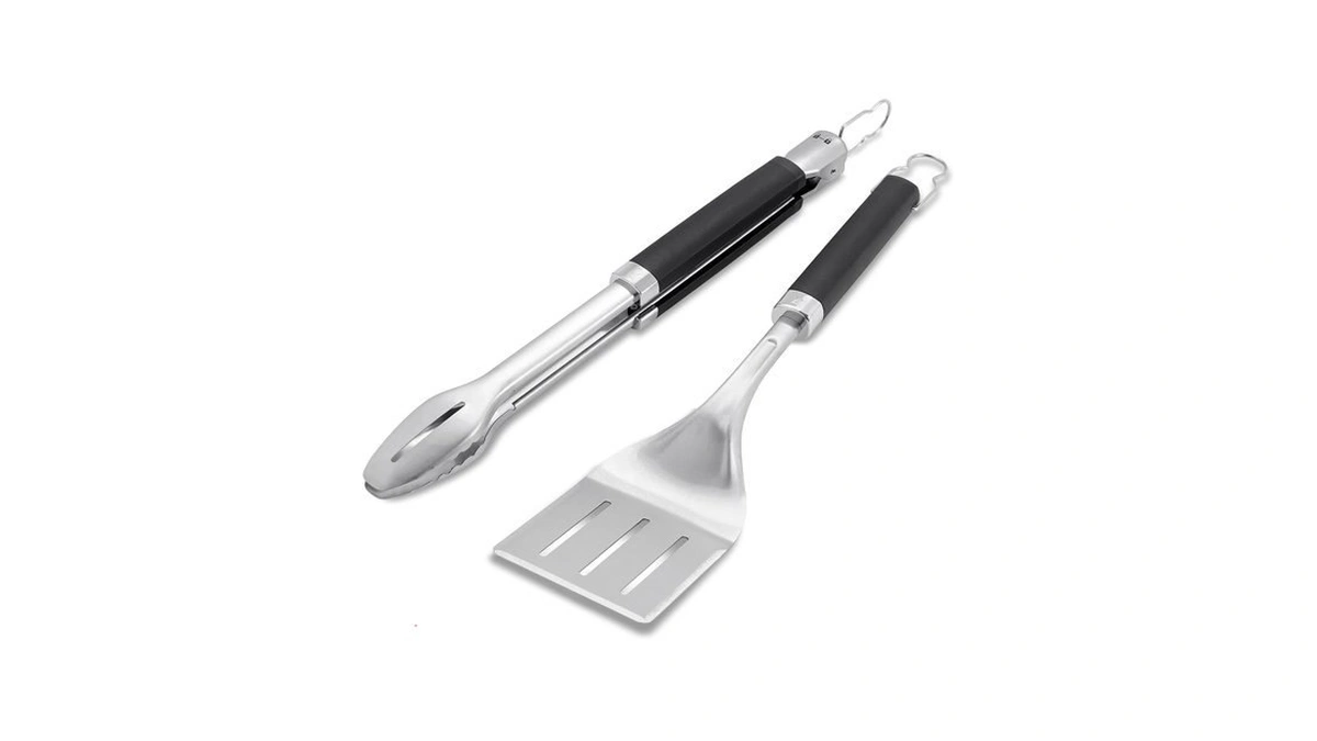 Weber® Precision Tongs & Spatula Grilling Tool Set, Stainless Steel