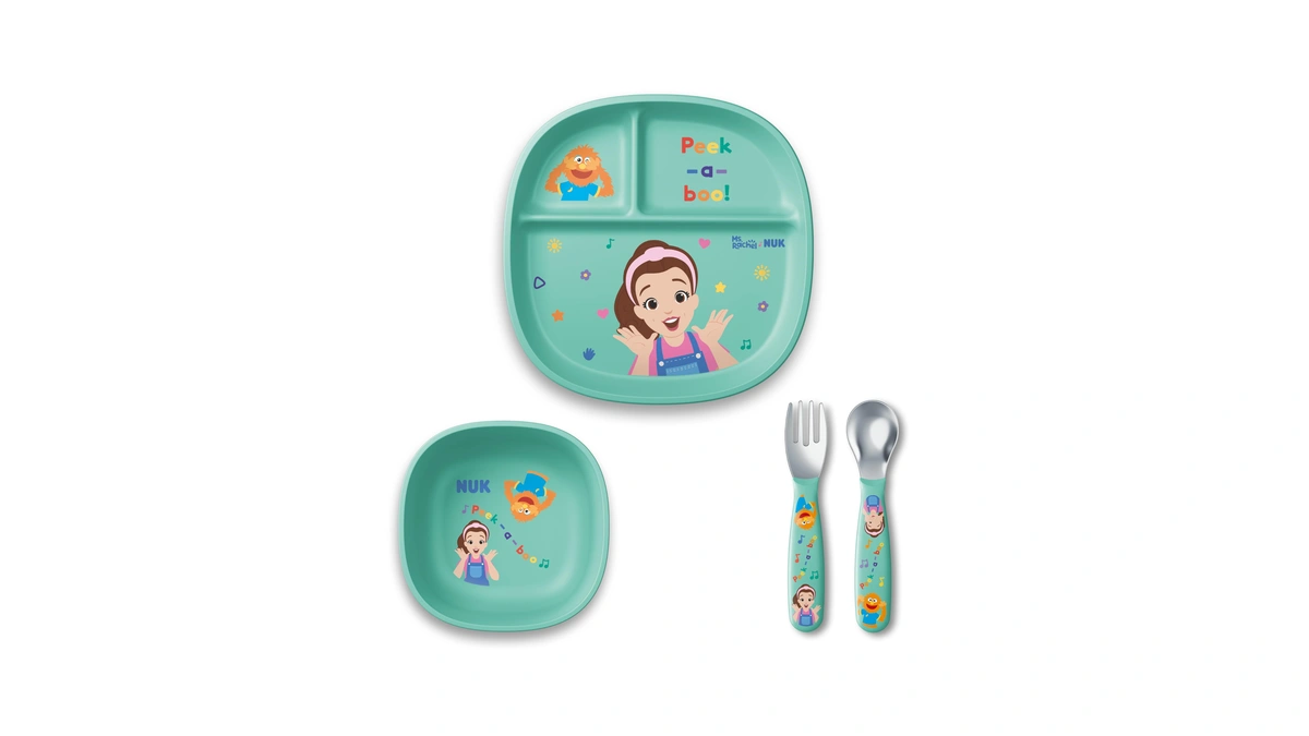 Nuk Ms Rachel Tableware Set, Toddler Plate And Bowl, And