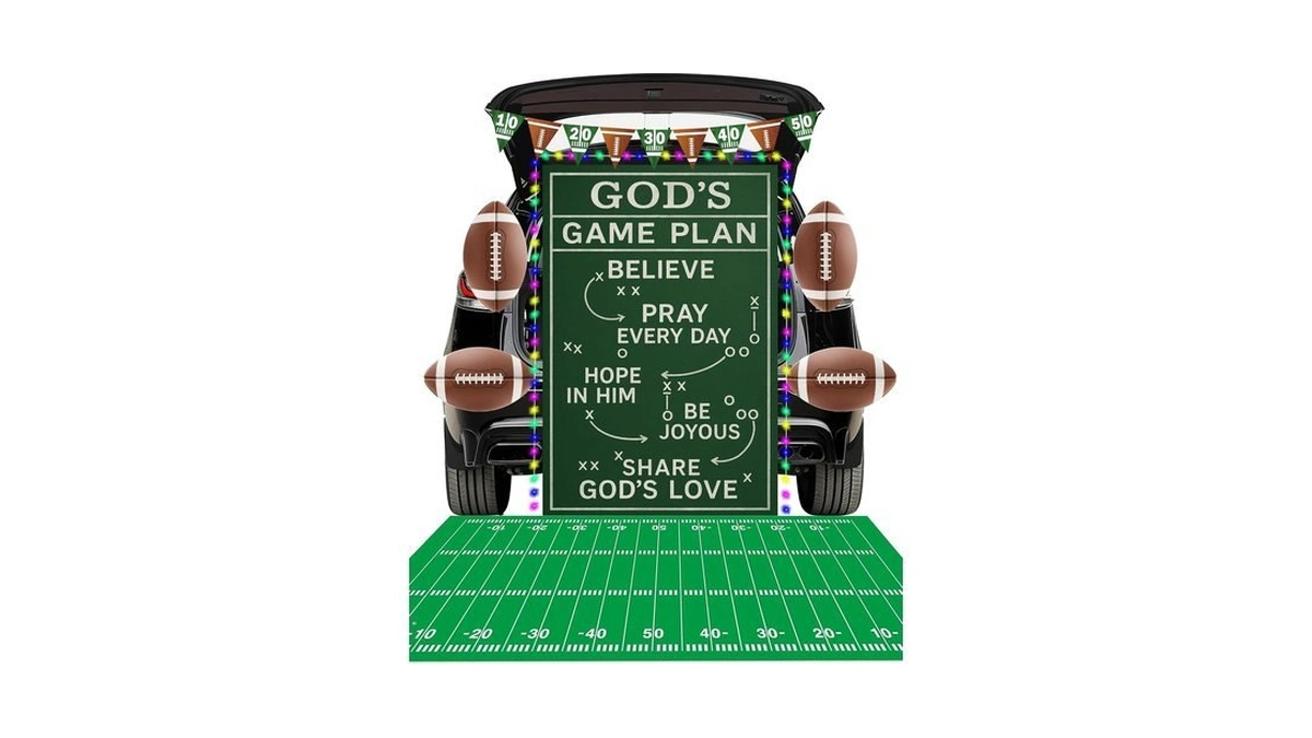 Religious Trunk Or Treat Car Decoration Kit Christian Decor Football