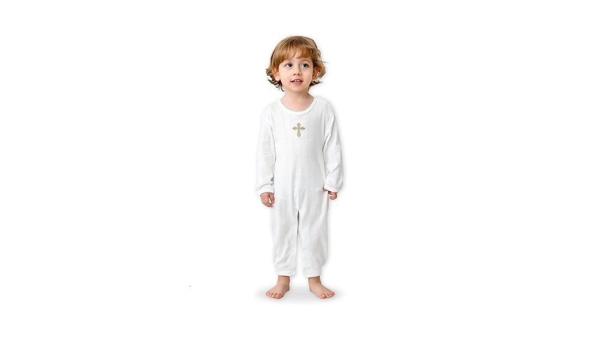 Pinuotu Baby Boy Baptism Christening Outfit Romper Onesie 0-24m(runs Large)