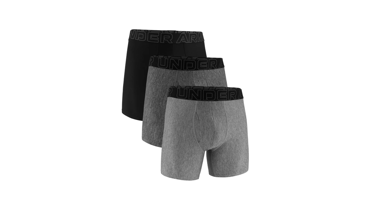 Under Armour Men's Performance Tech Brief Underwear, 6" Inseam, 3-pack,