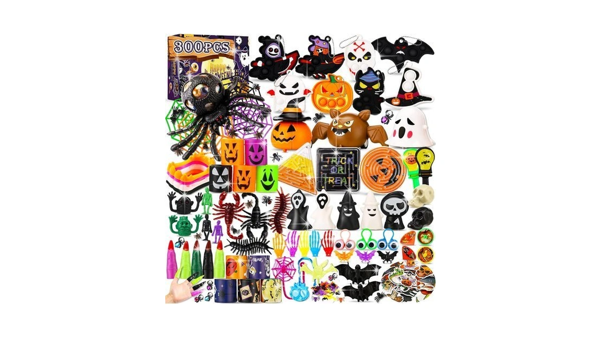 Zunaco 300pcs Halloween Party Favors For Kids, Trick Or Treat