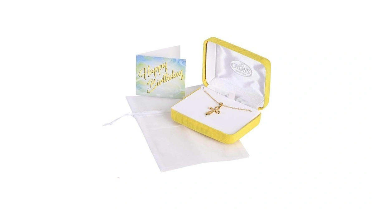 Dicksons October Birthstone Mobius Necklace For Women 18 Inch Gold