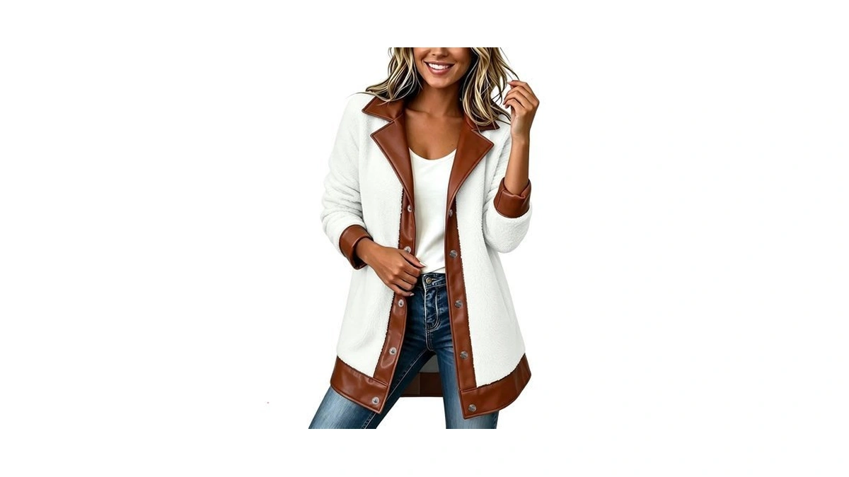 European Fall Outfits For Women Fluffy Hoodie Long Fleece Jacket