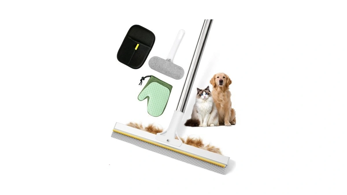 Carpet Rake For Pet Hair Removal, Reusable Hair Remover Broom