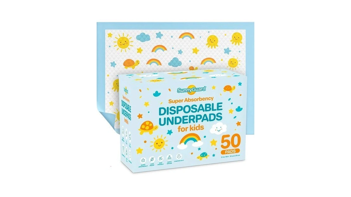 Sunnyguard Disposable Changing Pads For Baby 13 X 18 Inches,
