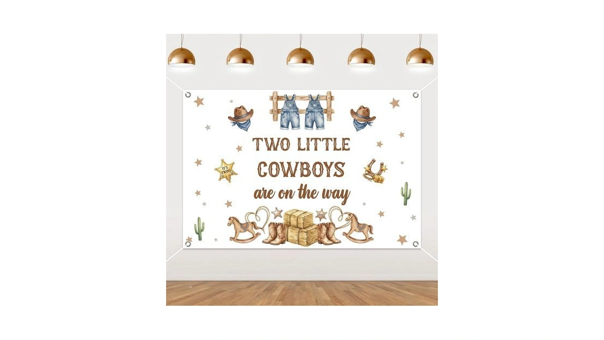 Diartpaint Twins Baby Shower Backdrop 5x3ft Twin Baby Shower Decorations