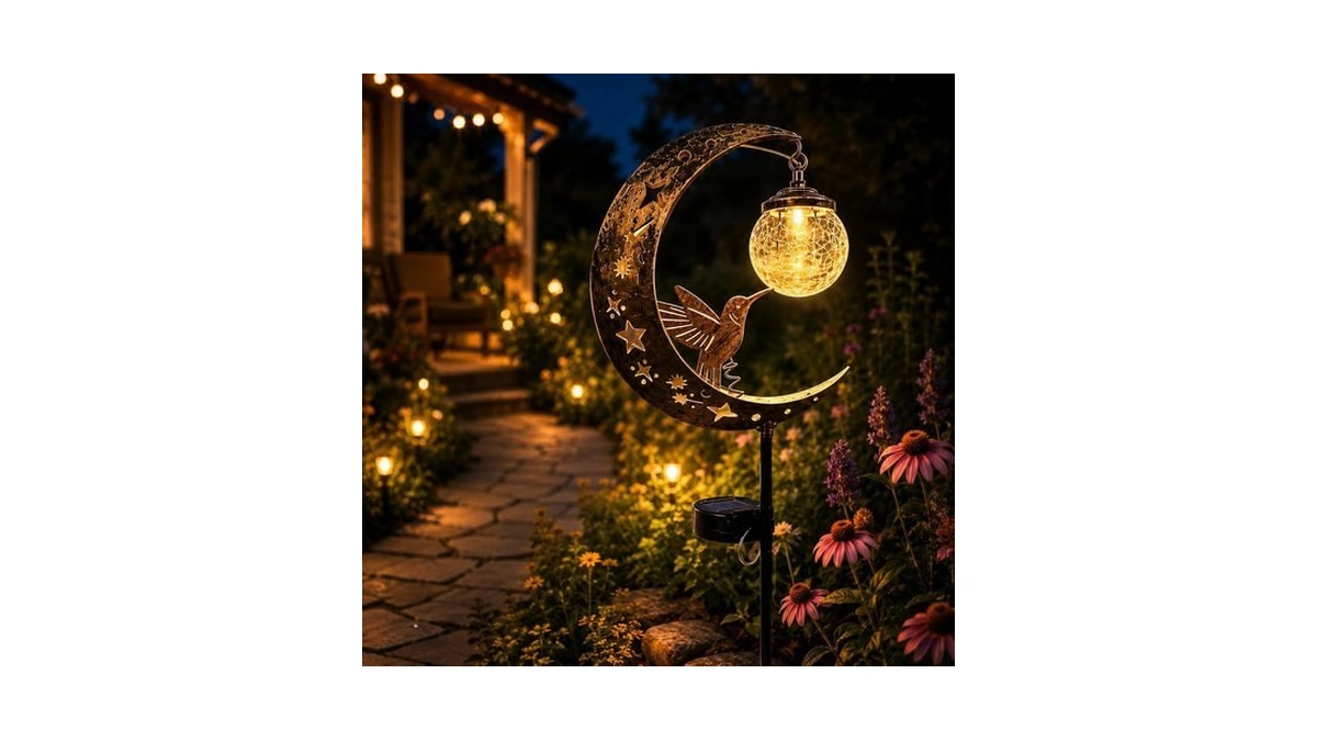 Amazon code: Moyee Hummingbird Solar Garden Stake Lig