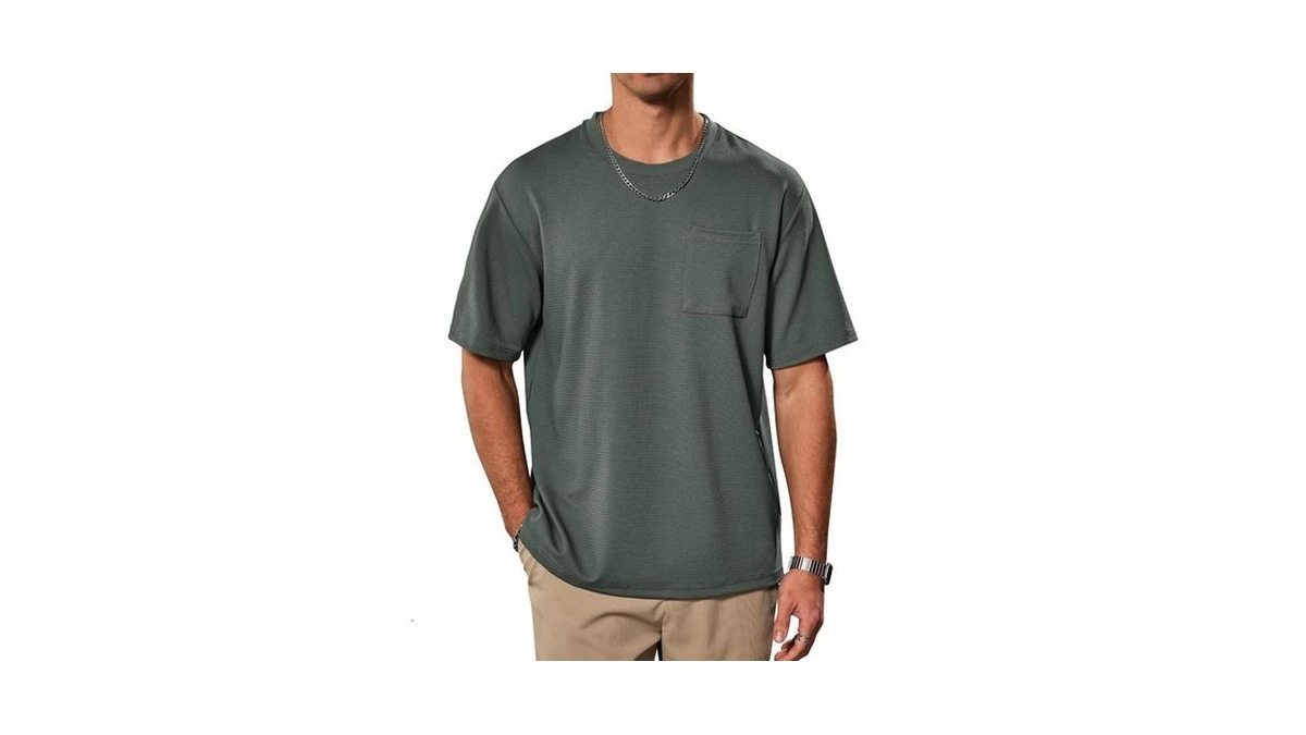 Herberton Mens Designer Trendy Tshirt Retro New T-shirt Textured Relax