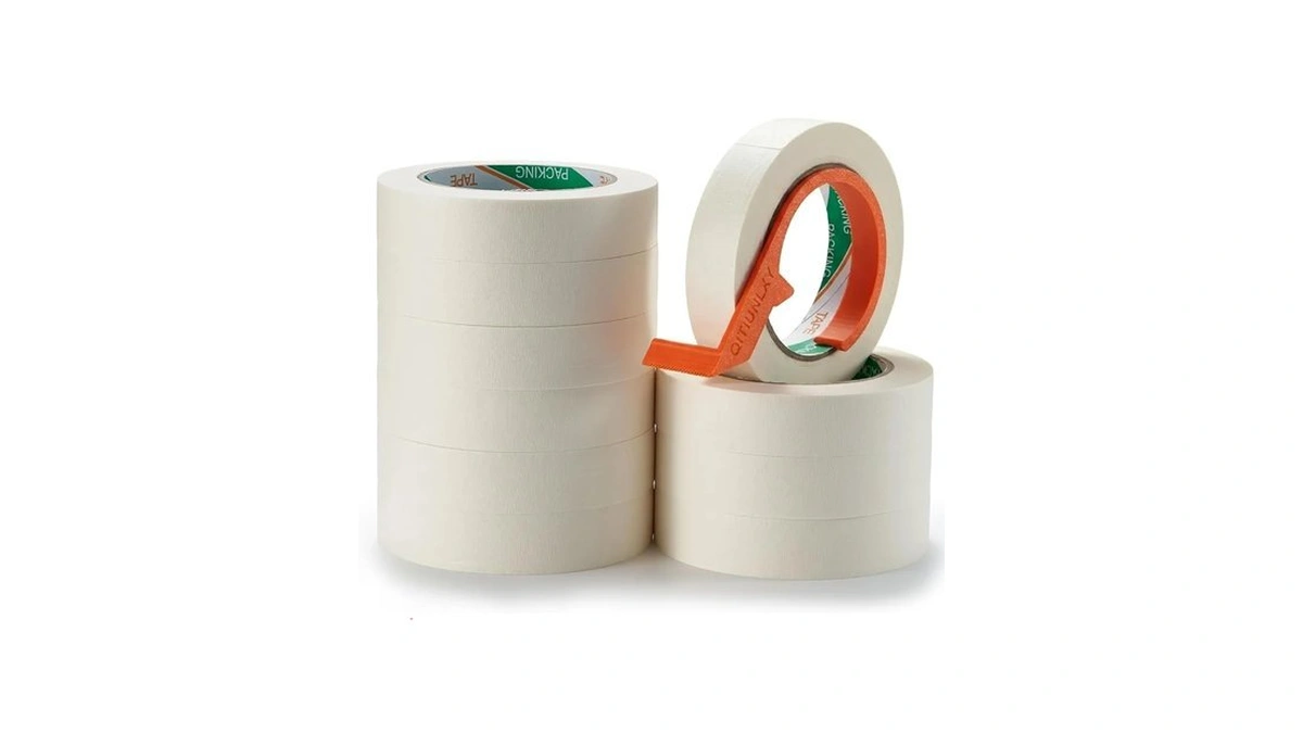 Qitiunlxy White Masking Tape, Painters Tape With Cutter, 1 Inch,