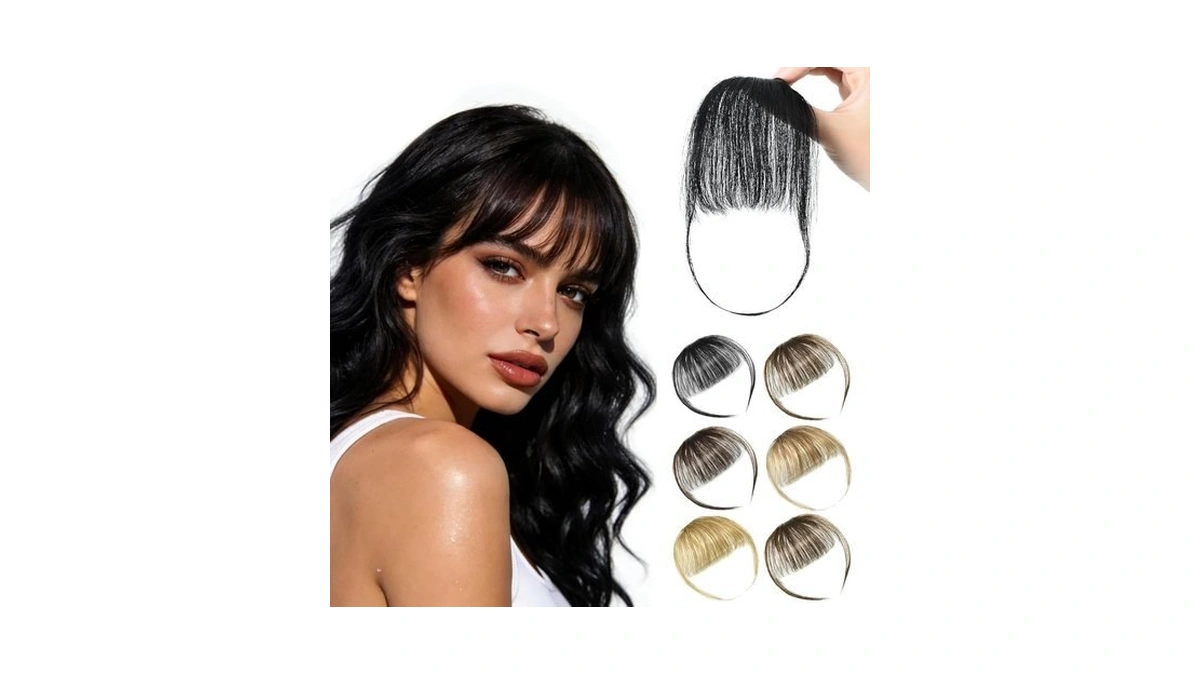 Rose Bud Bangs Hair Clip In Fringe Bangs With Temples
