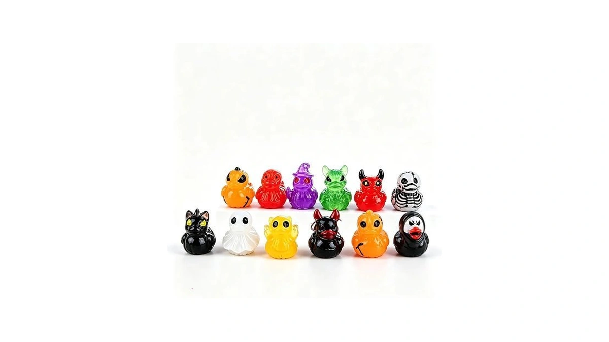 Kicilvs Halloween Mini Ducks Glow In The Dark Resin Ornaments