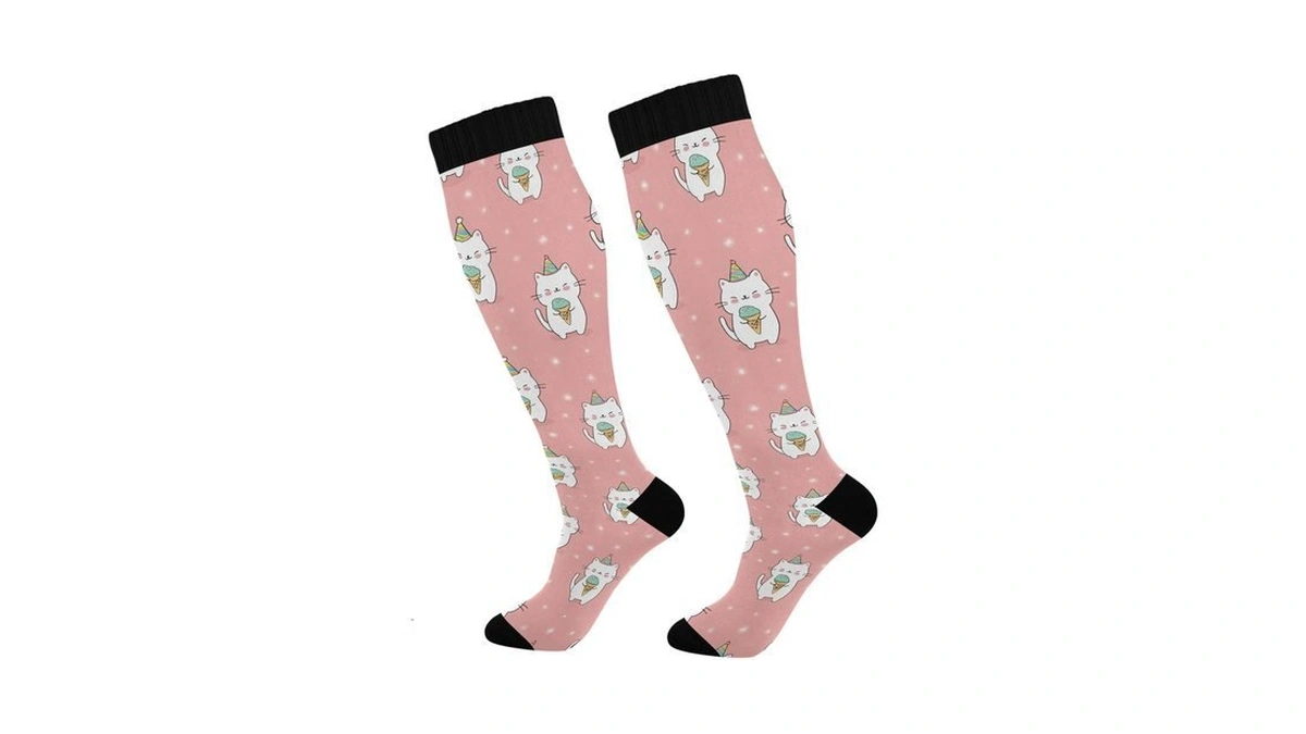 Wusikd Unicorn Cat Compression Socks For Women And Men Circulation