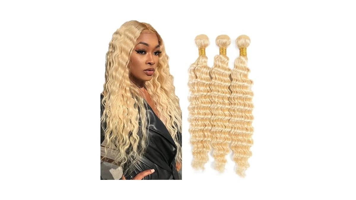 330g 16 16 16 Inch Blonde Human Hair Bundle 613