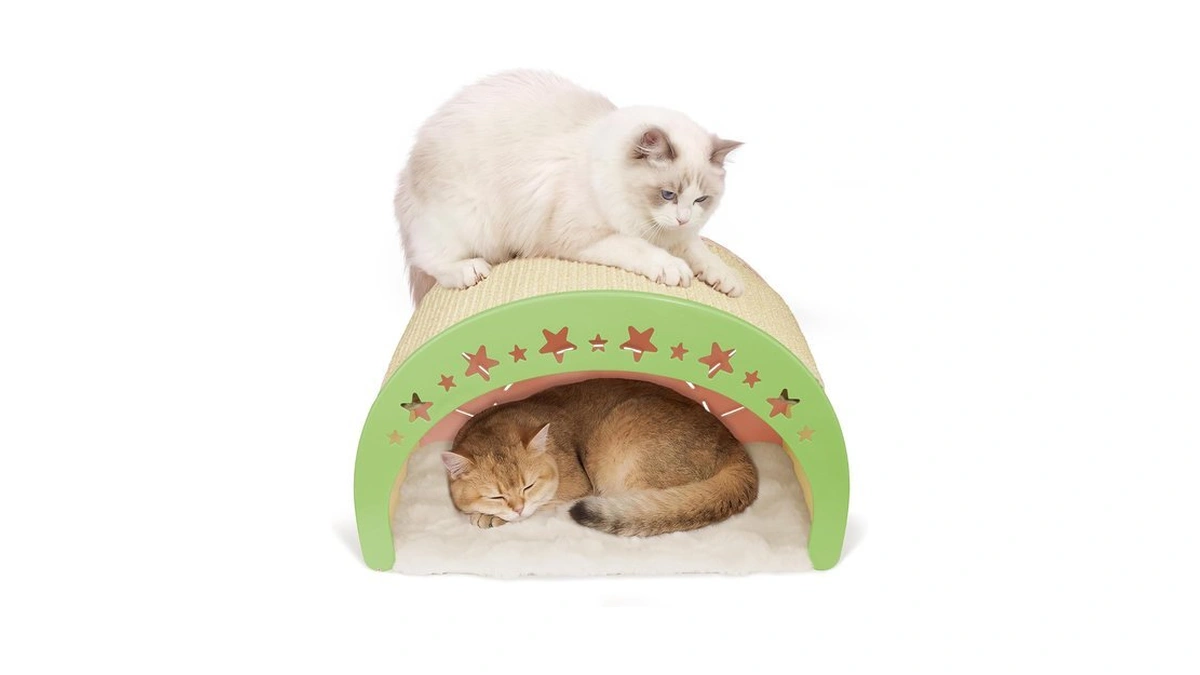 Wisejob Cat Scratcher Bed, 3 In 1 Design-bed, Scratcher, Hideaway
