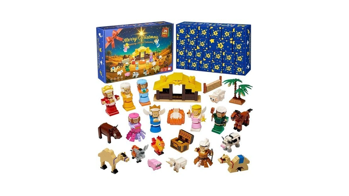 Nativity Advent Calendar 2026 Kids, 24-day Christmas Building Blocks Set
