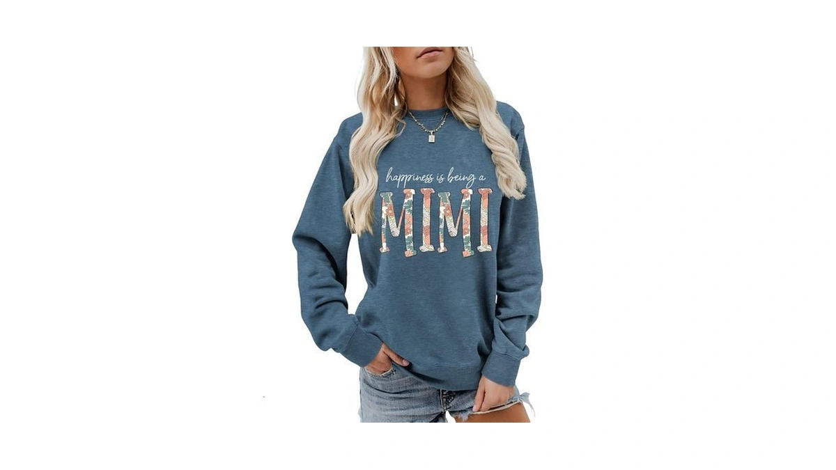 Grandma Sweatshirt Women Happiness Is Being A Mimi Shirt Mimi