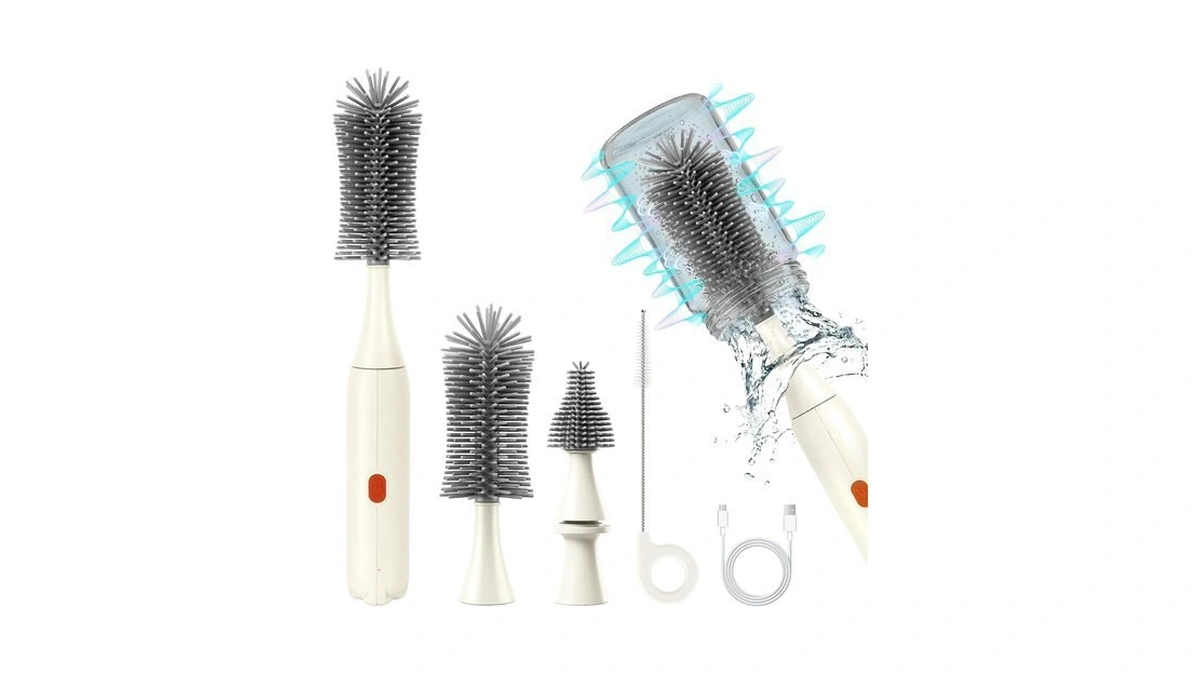 Electric Bottle Brush Cleaner, Rechargeable Baby Bottle Cleaning Brush