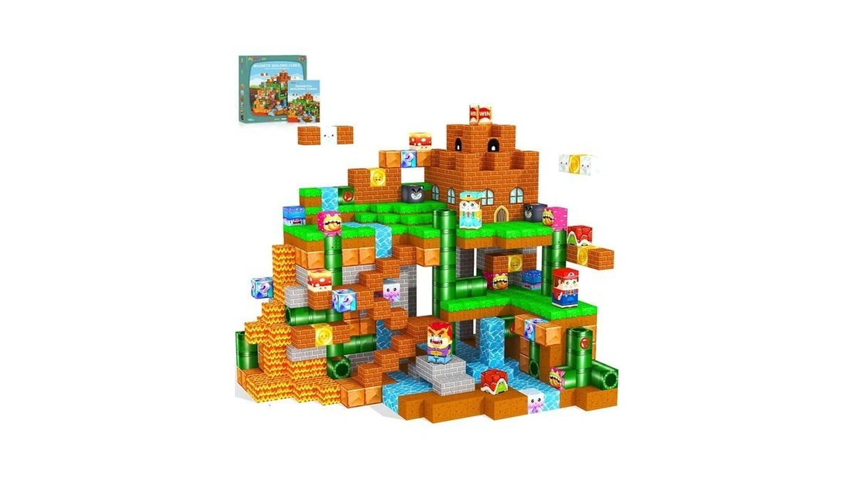 Magnetic Blocks Kids Toys & Games, Magnetic Building Cubes Montessori