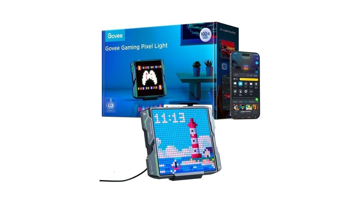 Govee Gaming Pixel Light, Led Panel With Real-time Info Display