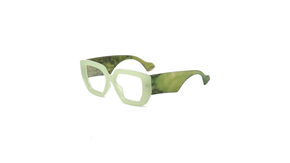 Aieyezo Thick Frame Blue Light Glasses Men Women, Fashion Square