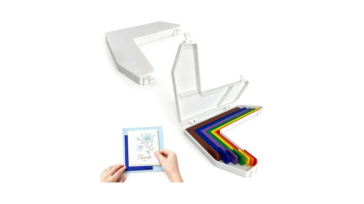 7 Pcs Alignment Guides For Card Making, 1/16 To 1/2