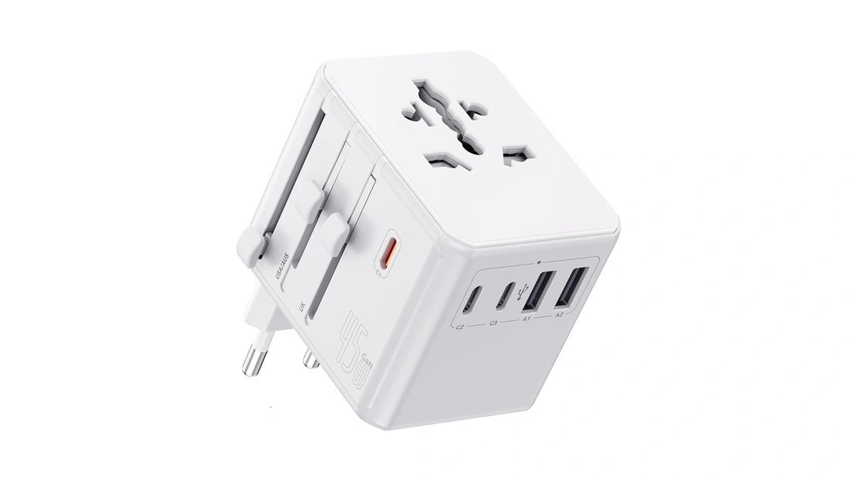 Auxmir Universal Travel Adapter, 45w Pd Fast Charging Travel Plug