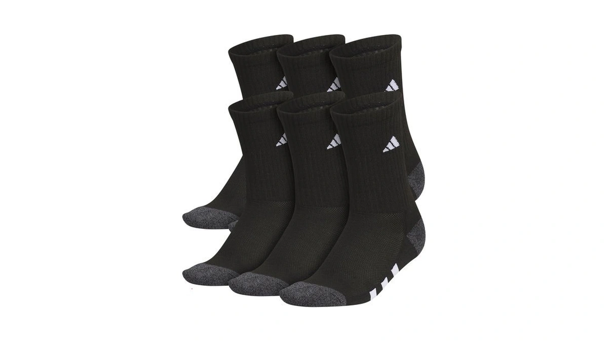 Adidas Kids Athletic Cushioned Crew Socks 6 Pairs