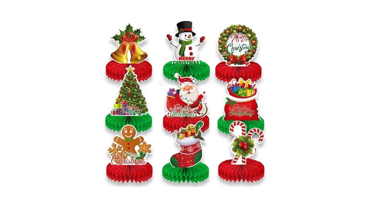 Christmas Table Centerpieces Christmas Table Decorations Christmas Honeycomb Centerpieces For