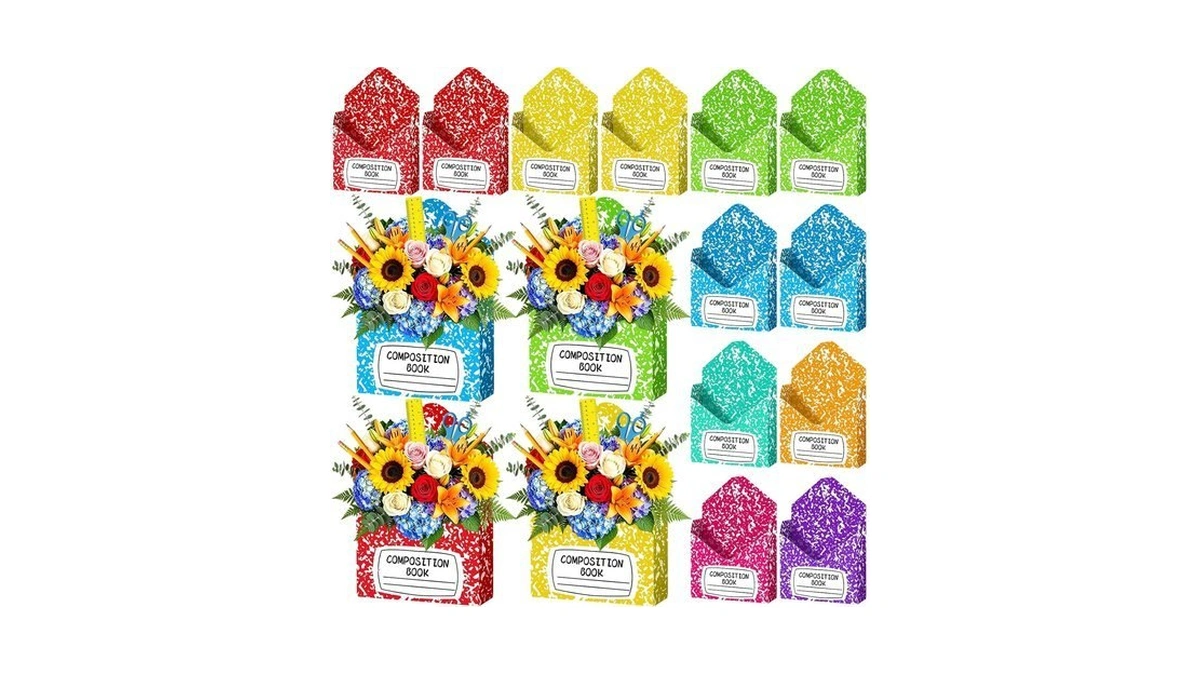 Fogwowo 12pcs Teacher Gift Box Teacher Appreciation Gifts Bouquet Envelope