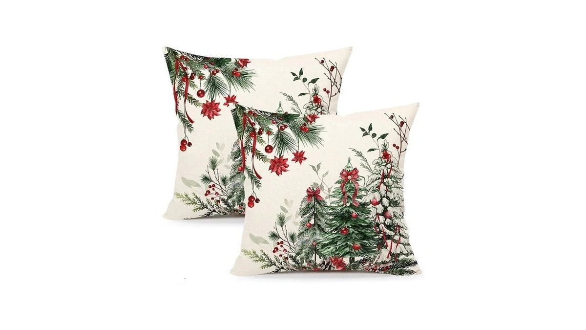 4th Emotion Christmas Trees Pillow Covers 18x18 Inch Set Of