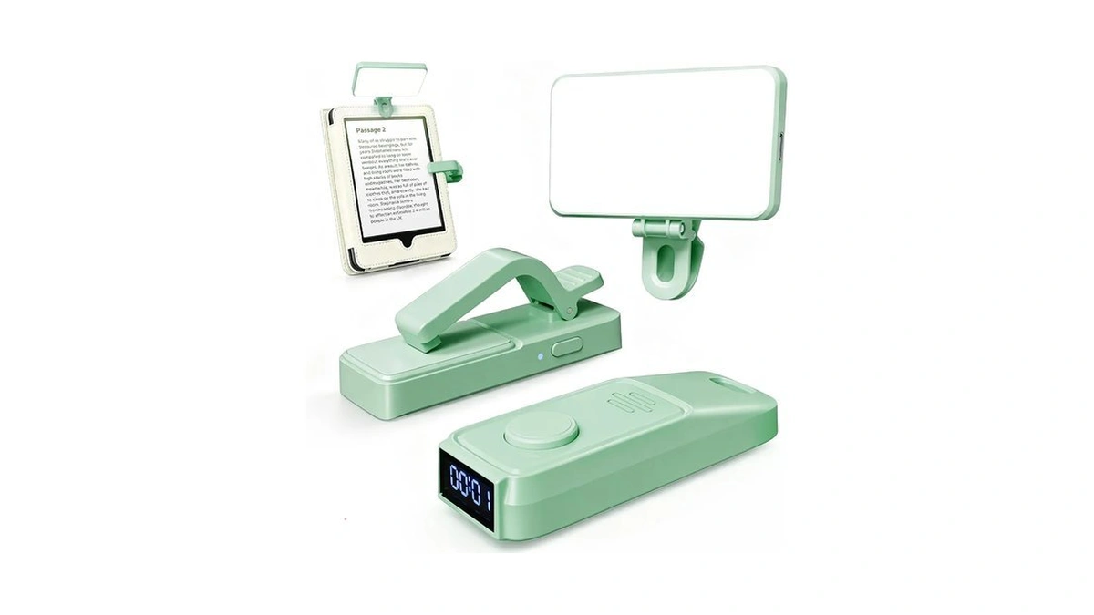 (fit All Cases) Page Turner For Kindle,portable Selfie Light,reading Timer
