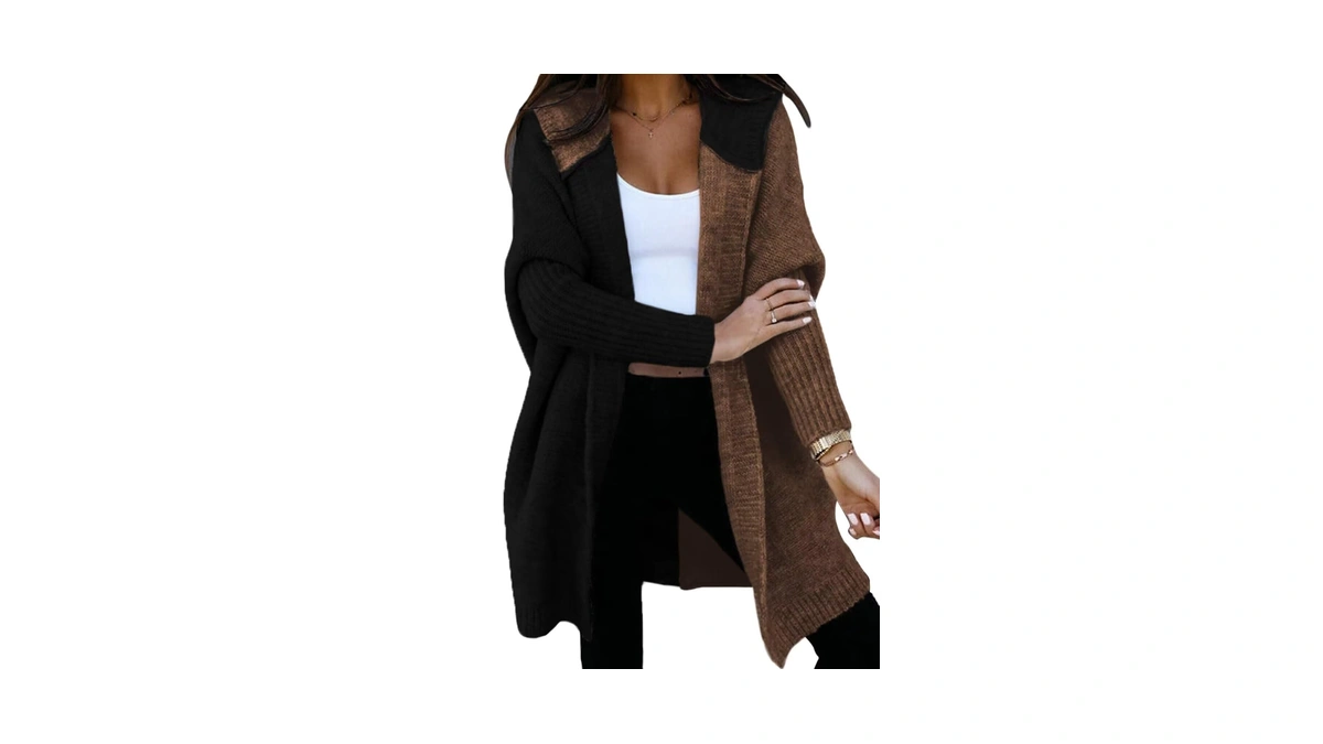 Astylish Womens Fashion Oversized Cardigan Sweaters Fall Clothes Black M